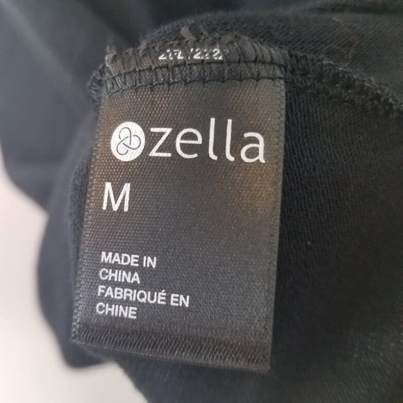 ZELLA Black Twisty Turn Workout Lounge Yoga Tee M - Picture 8 of 8
